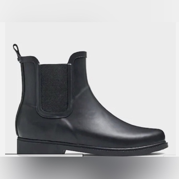 J. Crew Women's Black Rain Boots, Sz 9, Excellent Condition - Picture 2 of 9